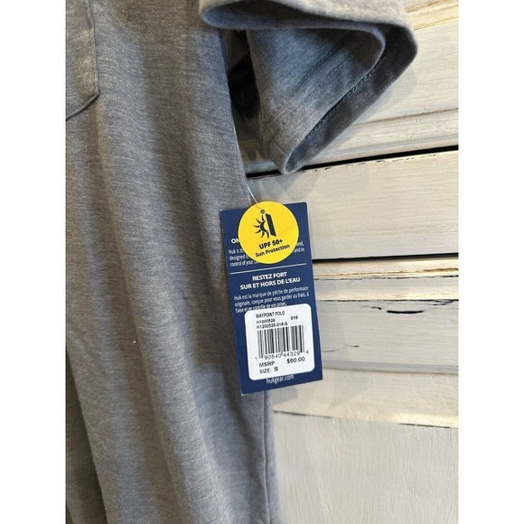 Huk’s Men Fishing Shirt Small Gray Short Sleeve NWT‎ - Picture 3 of 5